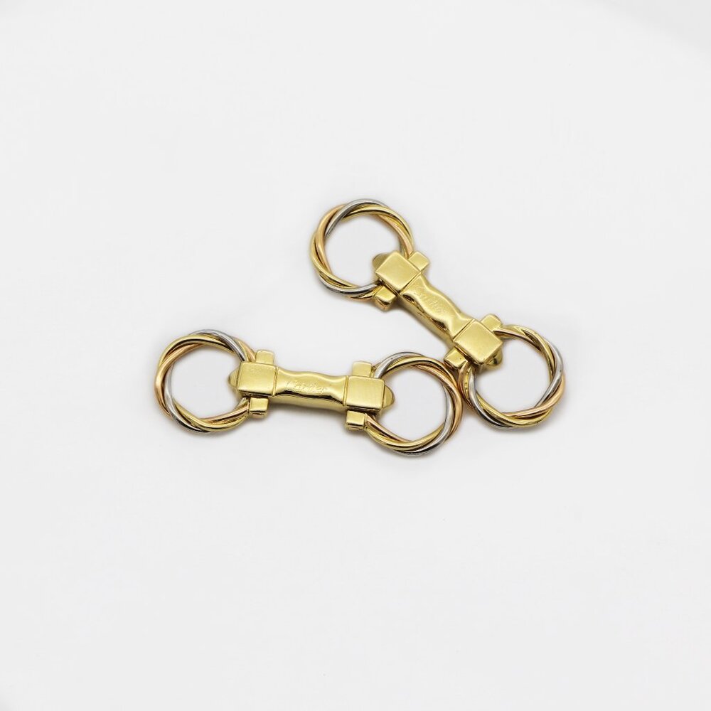Cartier 18K Gold Trinity Stirrup Cufflinks